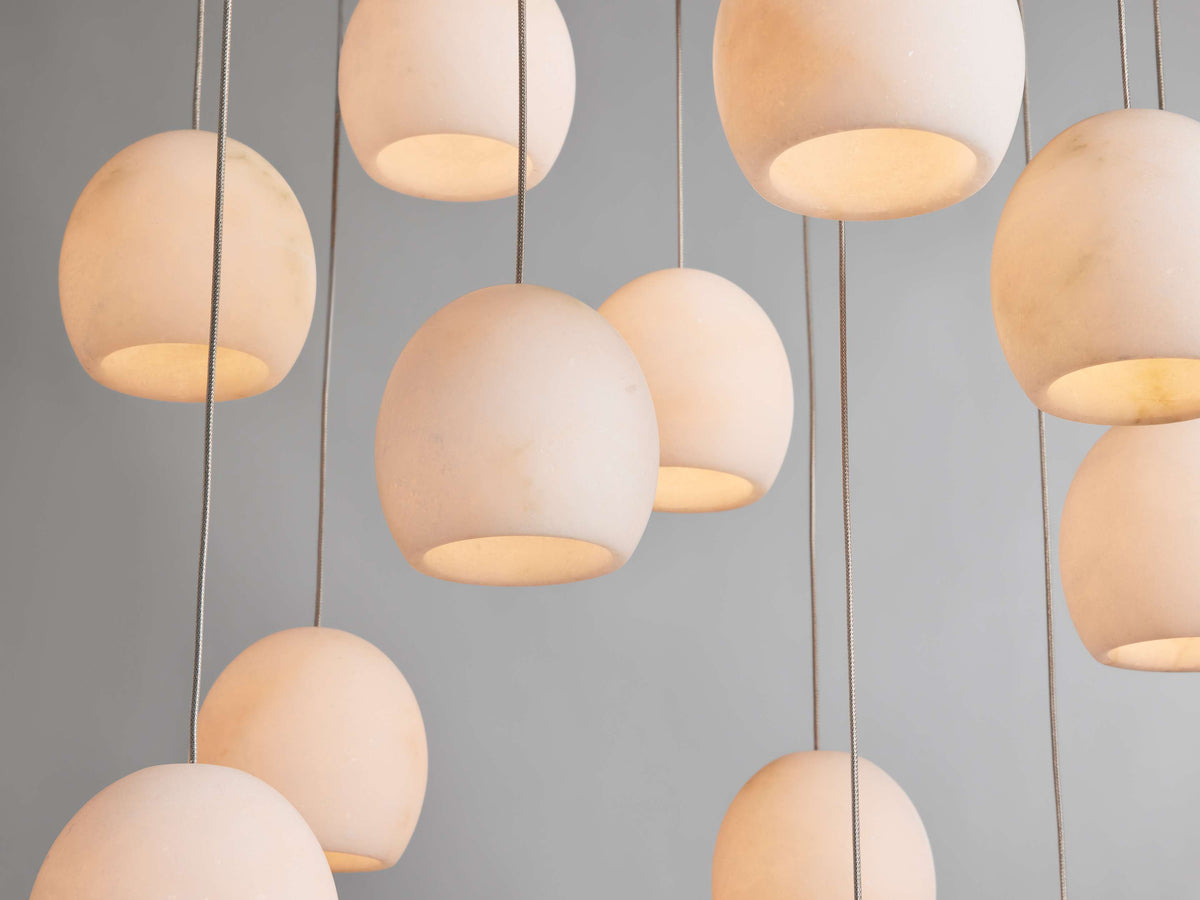 Arica Alabaster Round Chandelier