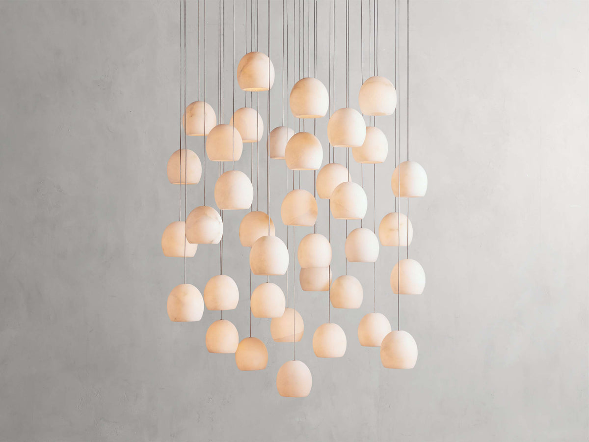Arica Alabaster Round Chandelier