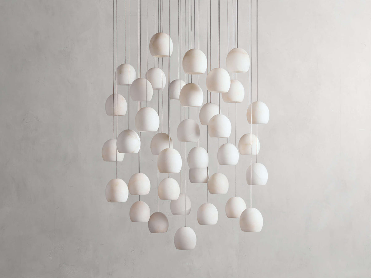 Arica Alabaster Round Chandelier