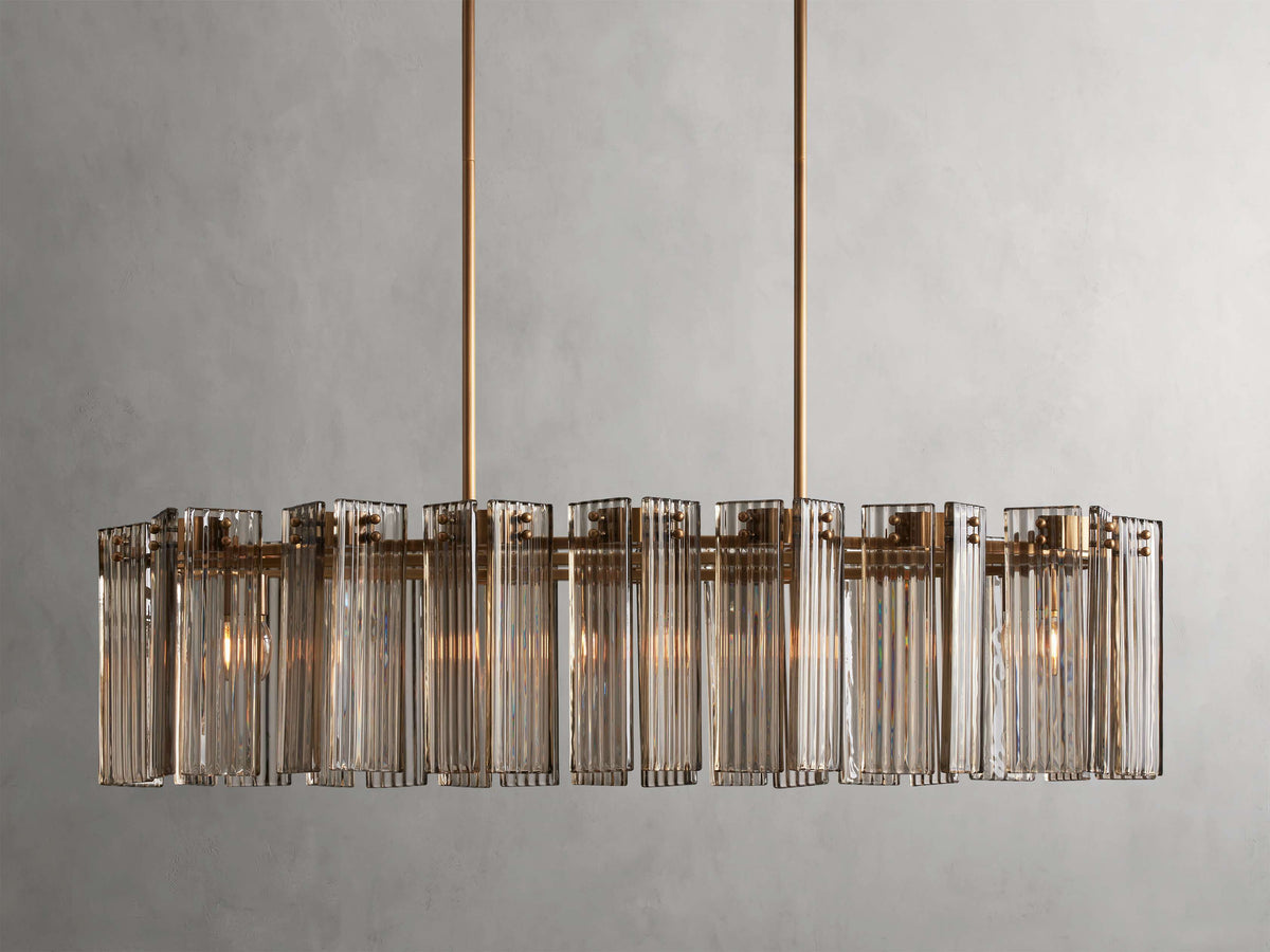 Delsie Glass Oval Chandelier