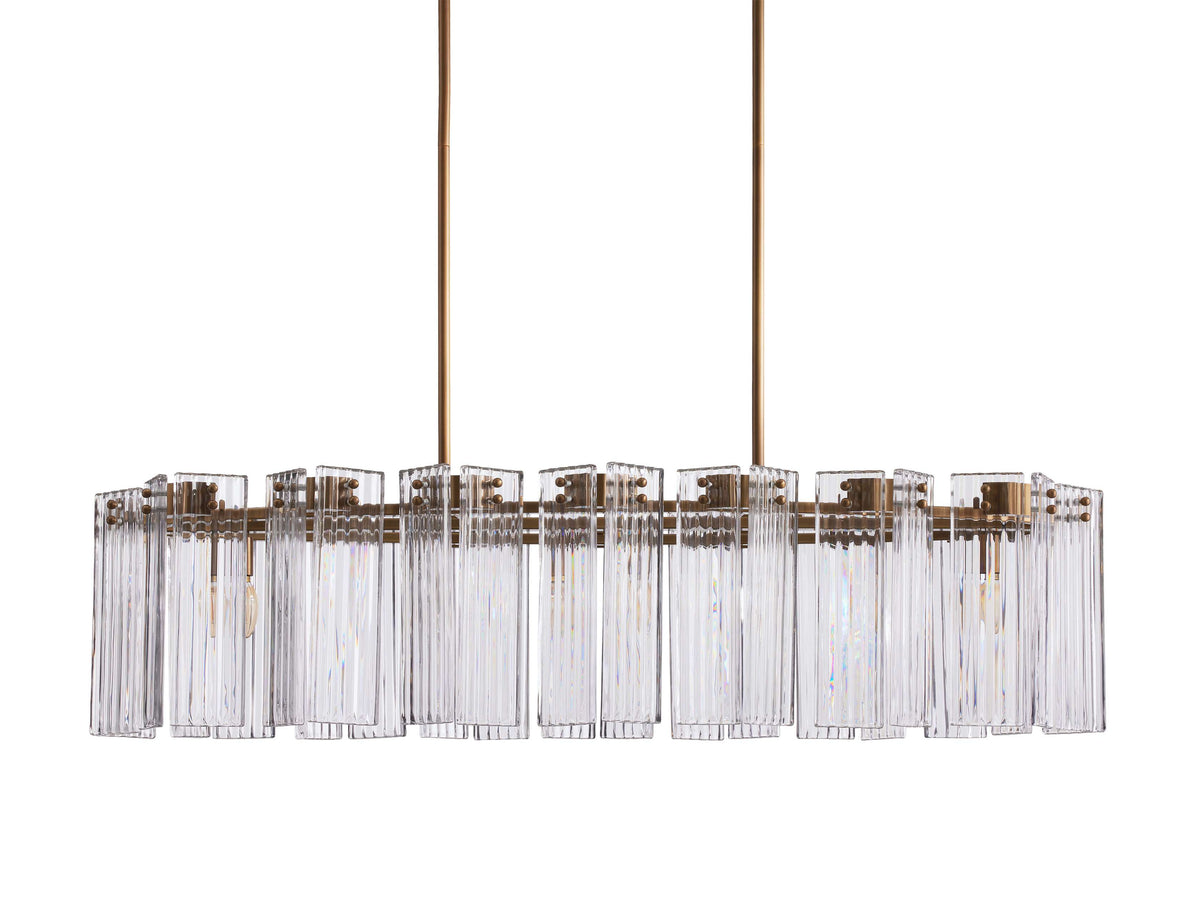 Delsie Glass Oval Chandelier