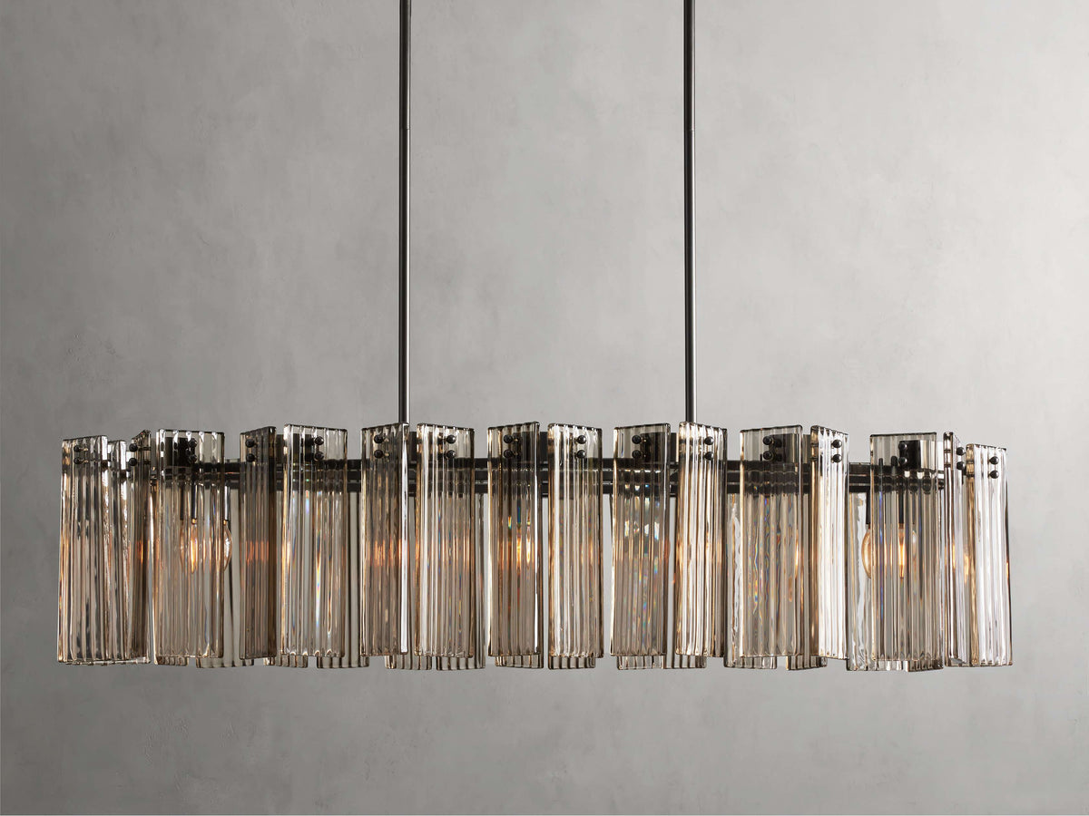 Delsie Glass Oval Chandelier