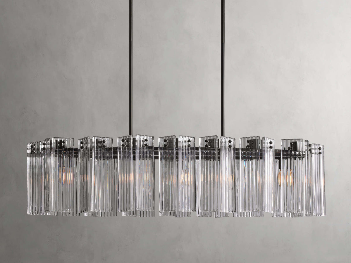 Delsie Glass Oval Chandelier