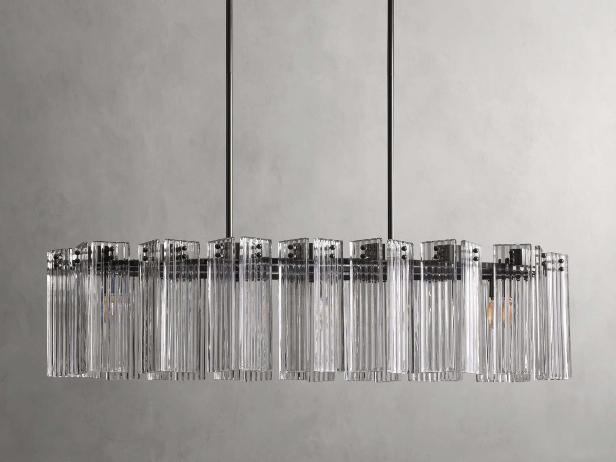 Delsie Glass Oval Chandelier