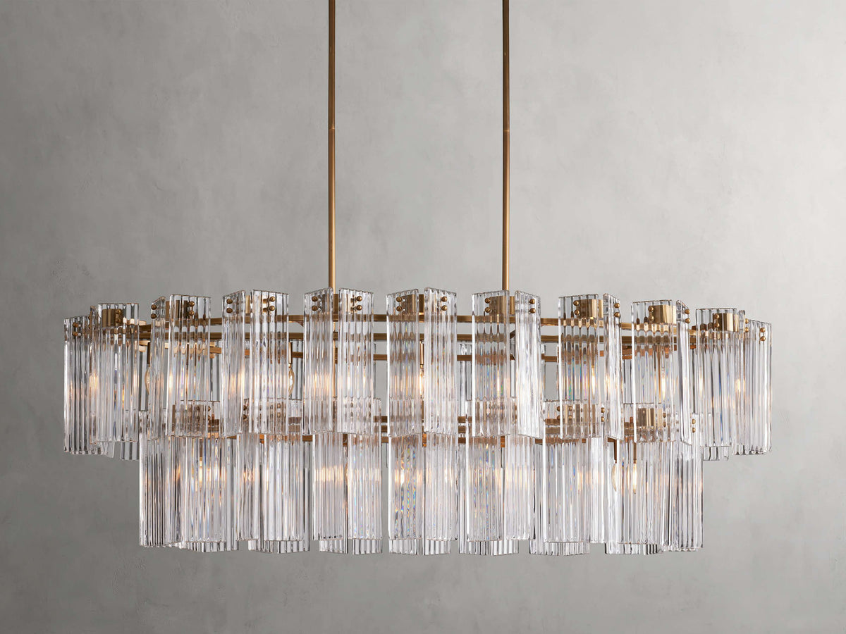 Delsie Glass Oval Chandelier