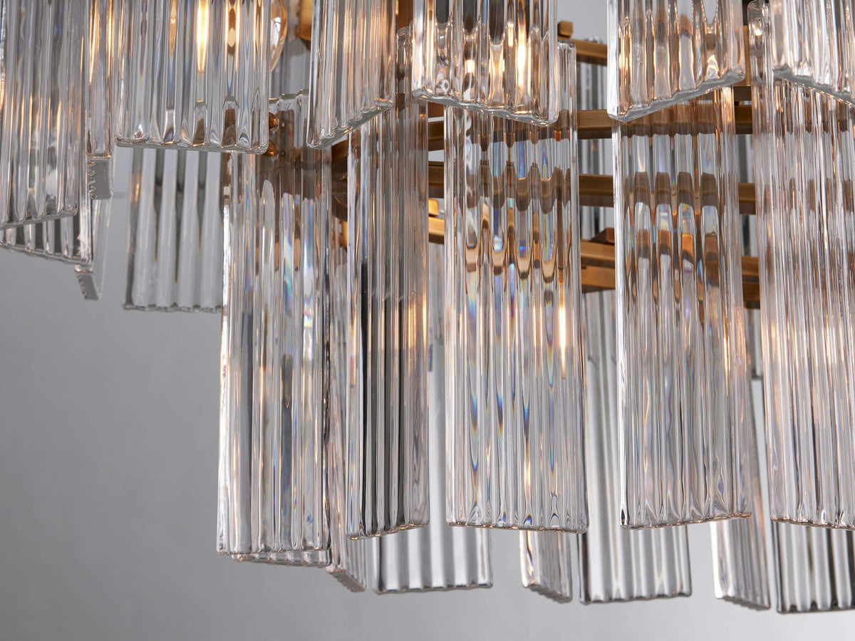 Delsie Glass Oval Chandelier