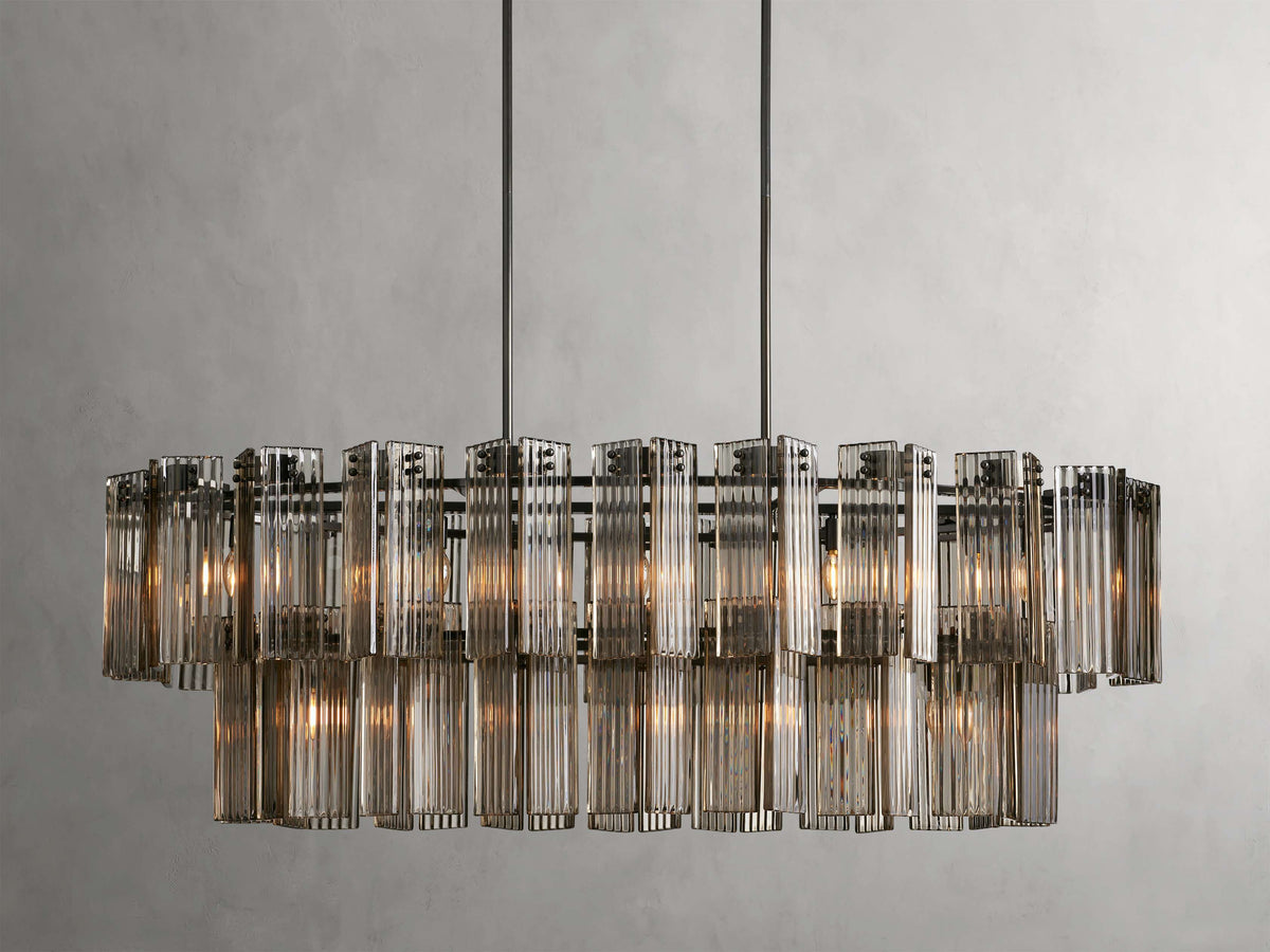Delsie Glass Oval Chandelier