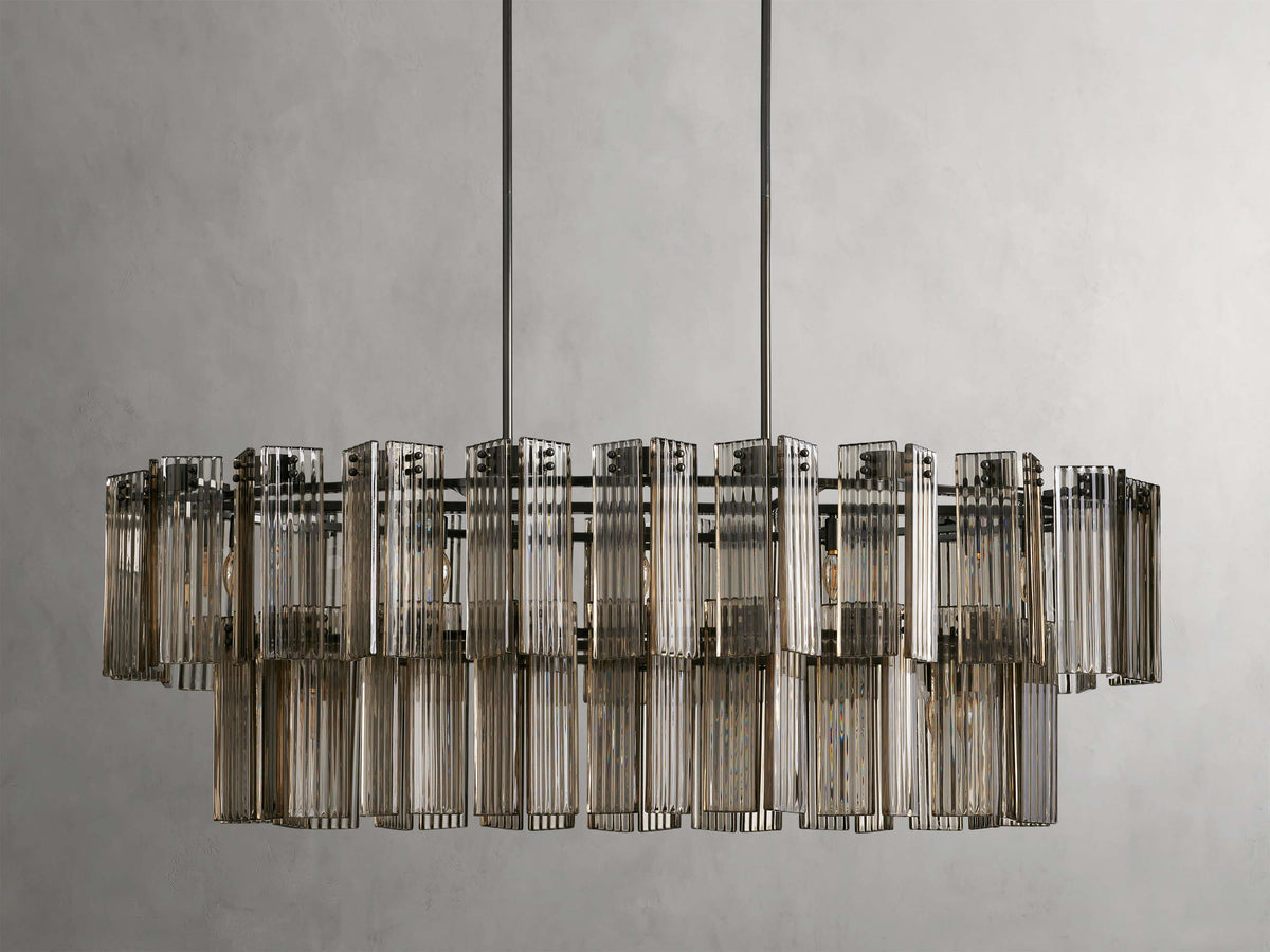 Delsie Glass Oval Chandelier