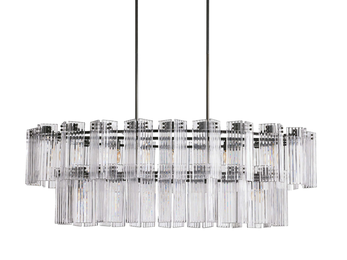 Delsie Glass Oval Chandelier