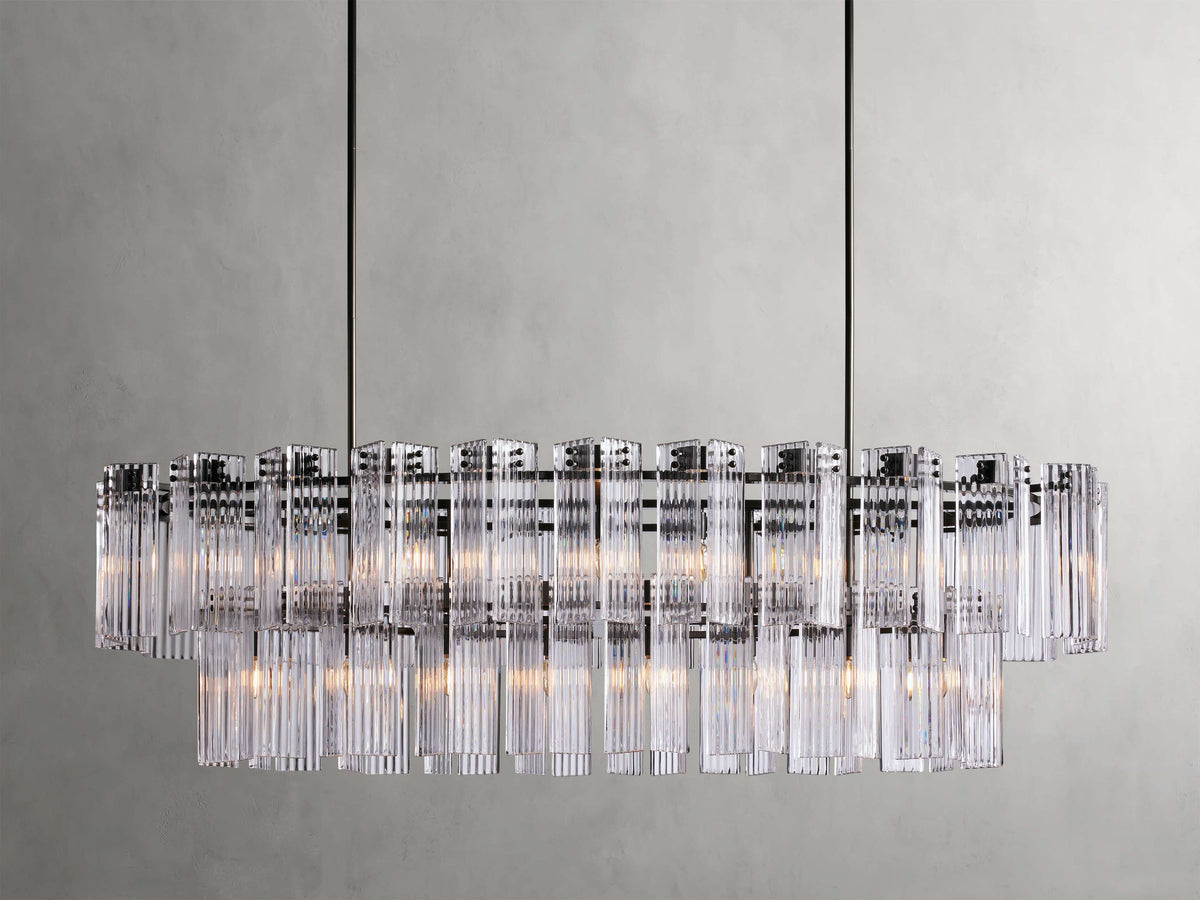 Delsie Glass Oval Chandelier