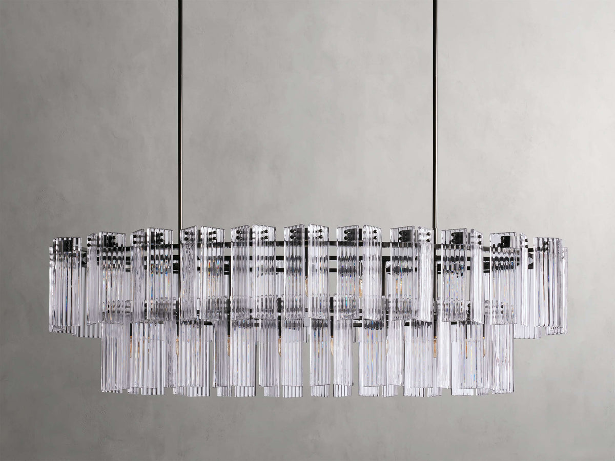 Delsie Glass Oval Chandelier