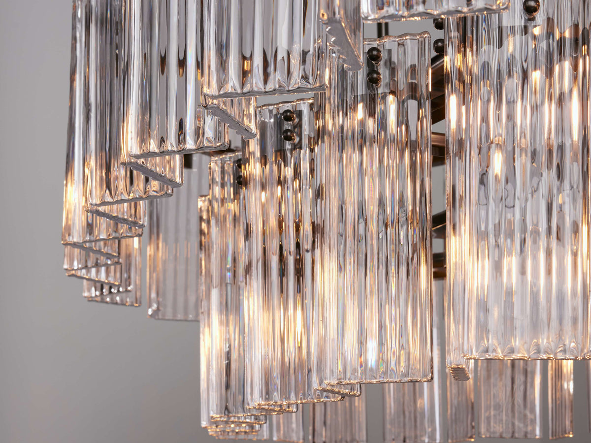 Delsie Glass Oval Chandelier
