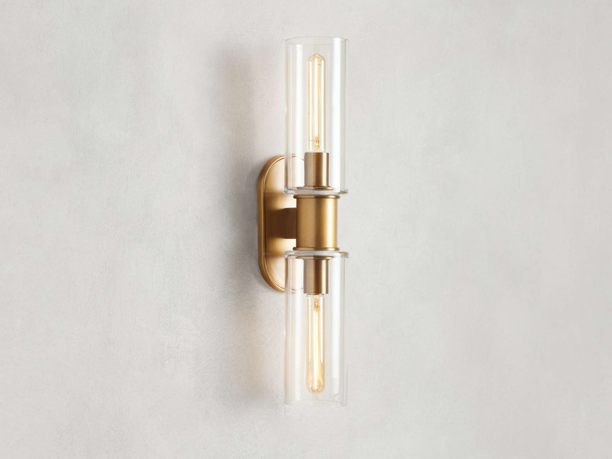Harlin Clear Glass Wall Sconce