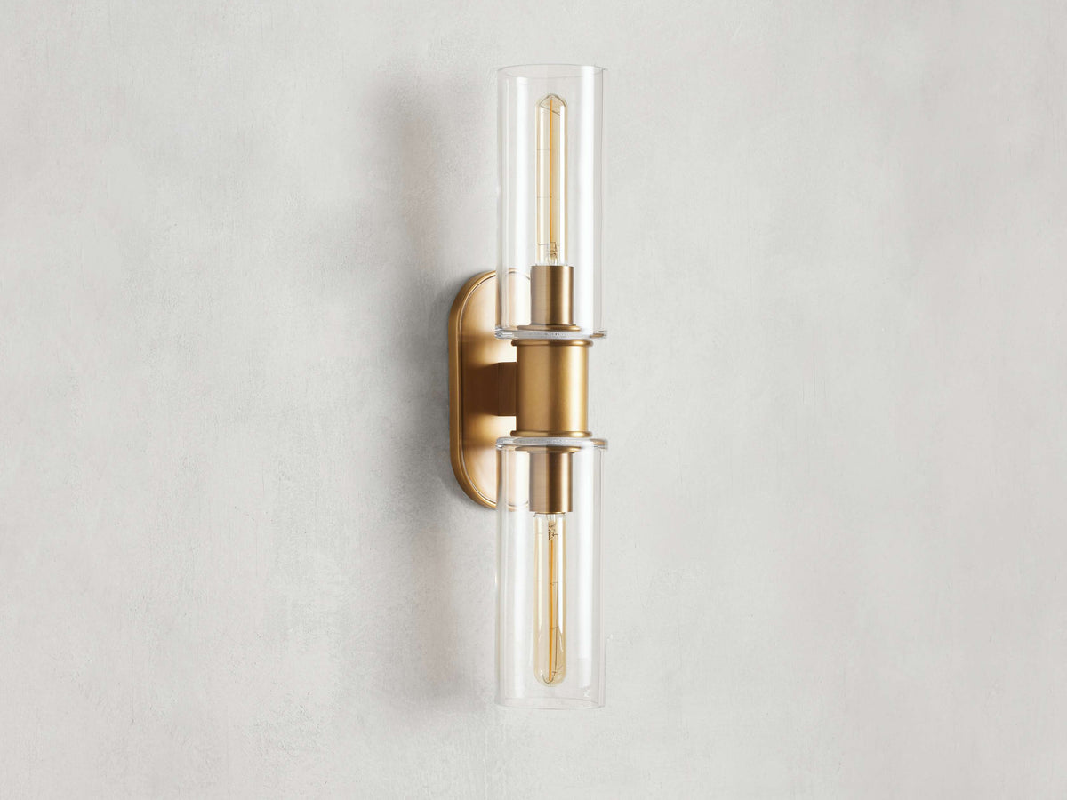 Harlin Clear Glass Wall Sconce