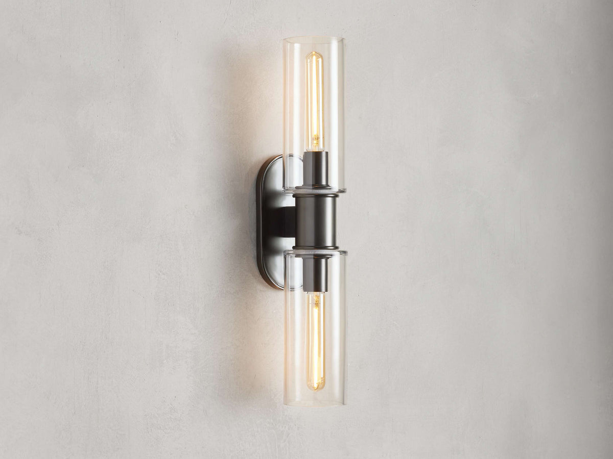 Harlin Clear Glass Wall Sconce