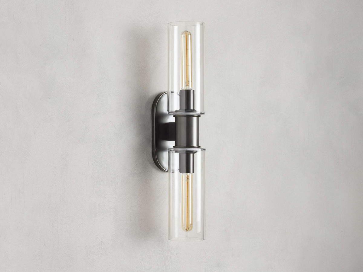 Harlin Clear Glass Wall Sconce