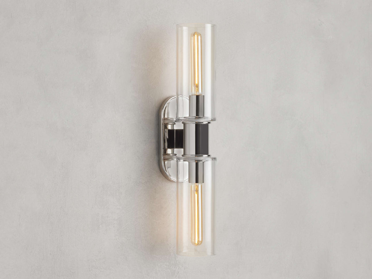 Harlin Clear Glass Wall Sconce