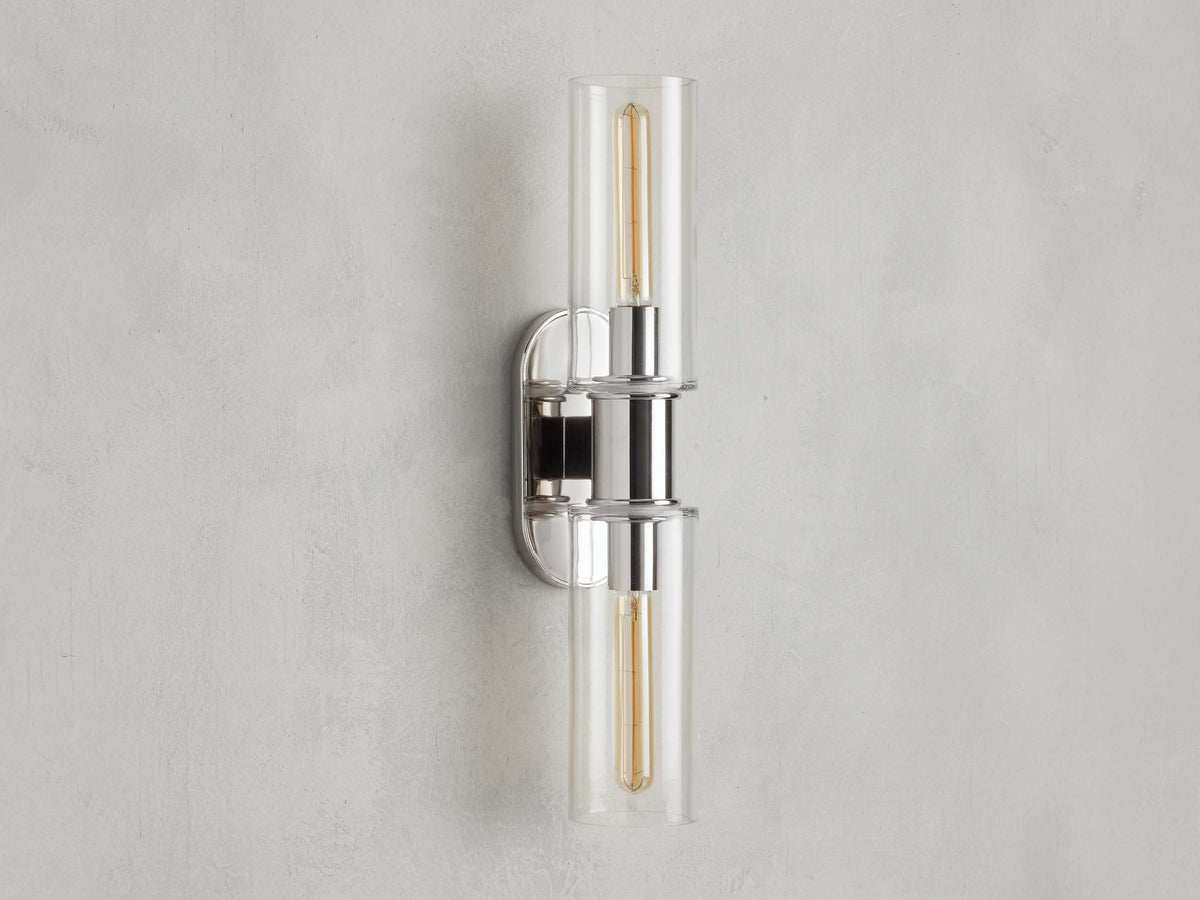 Harlin Clear Glass Wall Sconce