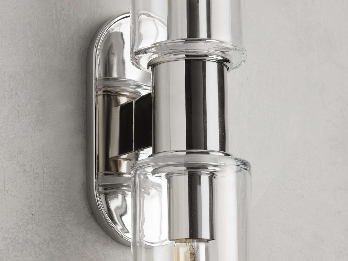 Harlin Clear Glass Wall Sconce