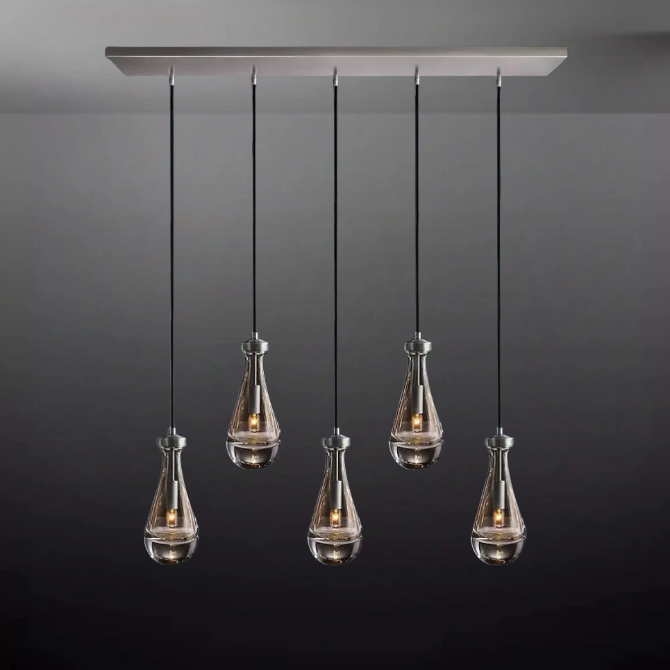 Raindrop Rectangular Chandelier 36"