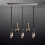 Raindrop Rectangular Chandelier 36"