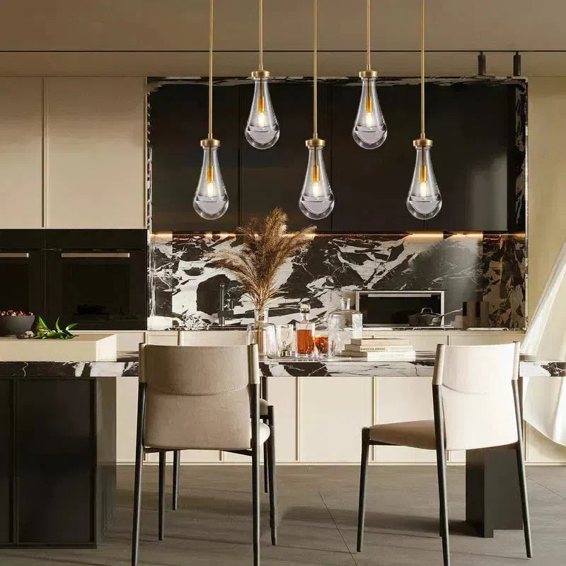 Raindrop Rectangular Chandelier 36"
