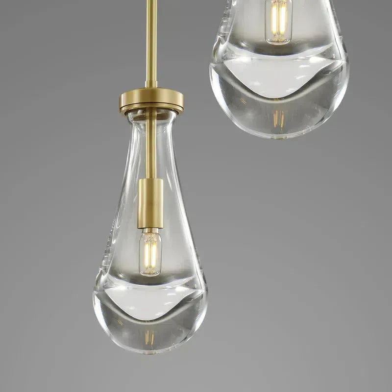 Raindrop Rectangular Chandelier 36"