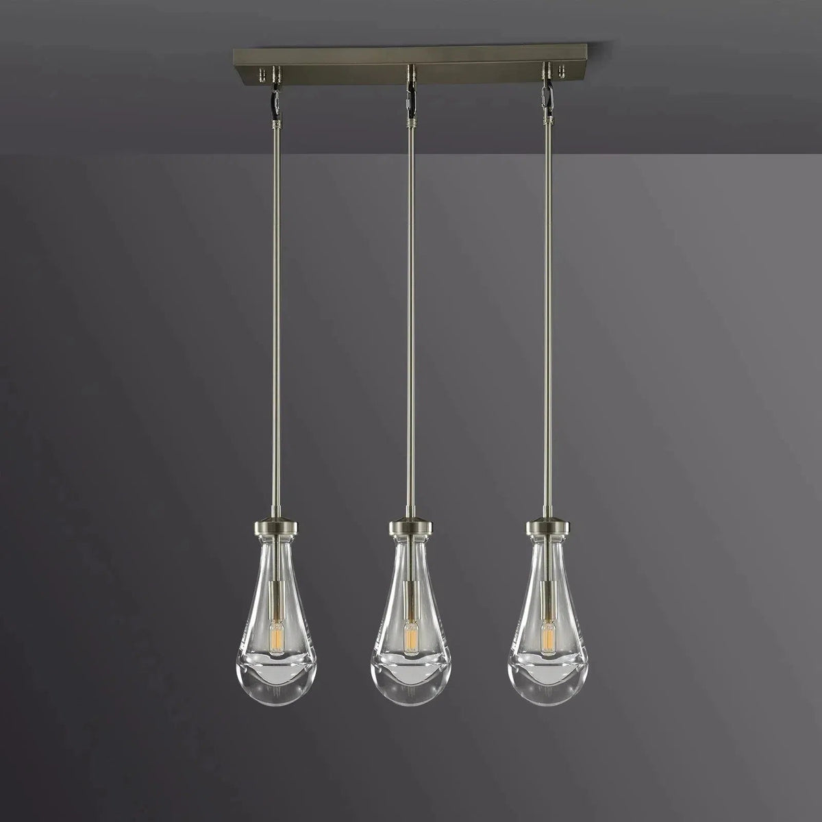 Raindrop Rectangular Chandelier 22"