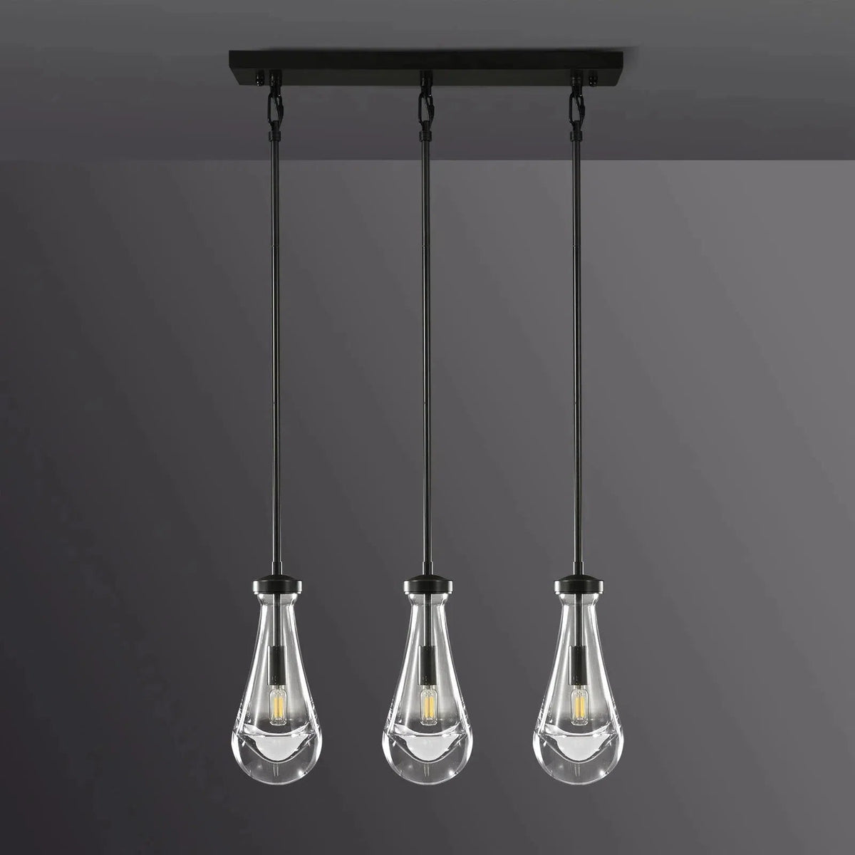 Raindrop Rectangular Chandelier 22"