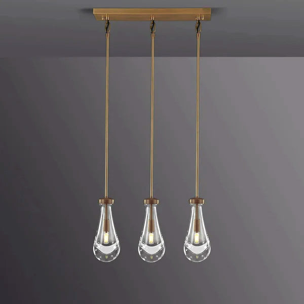 Raindrop Rectangular Chandelier 22"