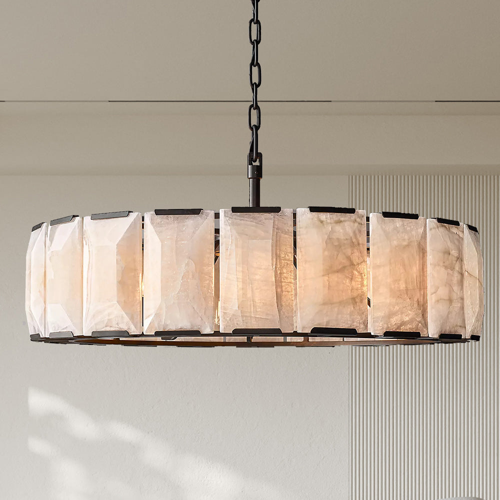 Harluxe Calcite Round Chandelier 43"