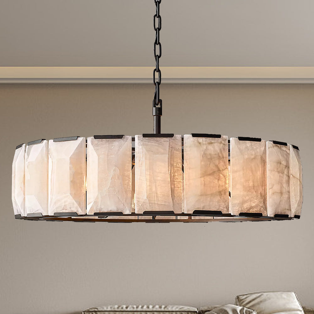 Harluxe Calcite Round Chandelier 43"
