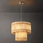 Sanrico Alabaster Tiered Round Chandelier 22"