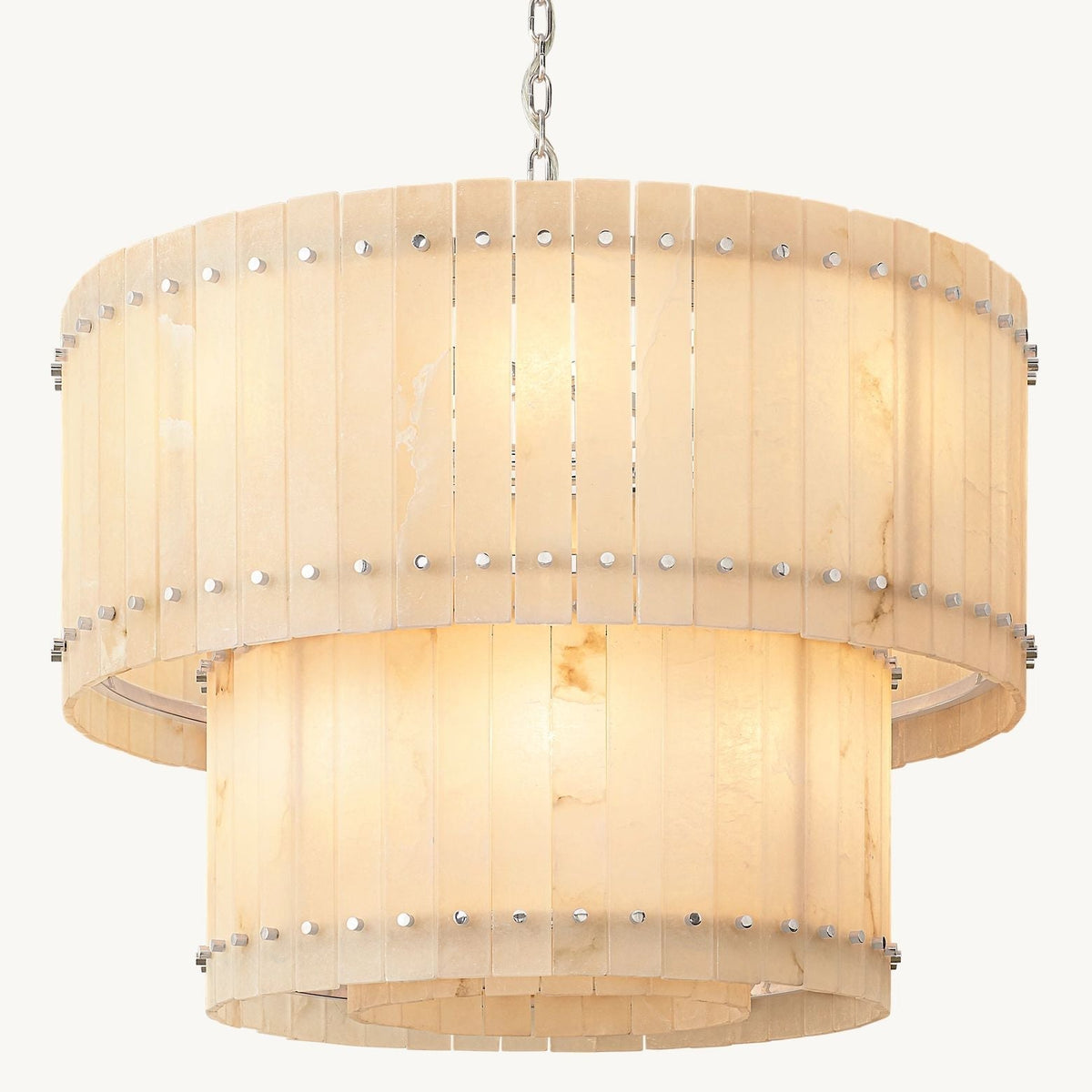 Sanrico Alabaster Tiered Round Chandelier 37"