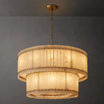 Sanrico Alabaster Tiered Round Chandelier 48"
