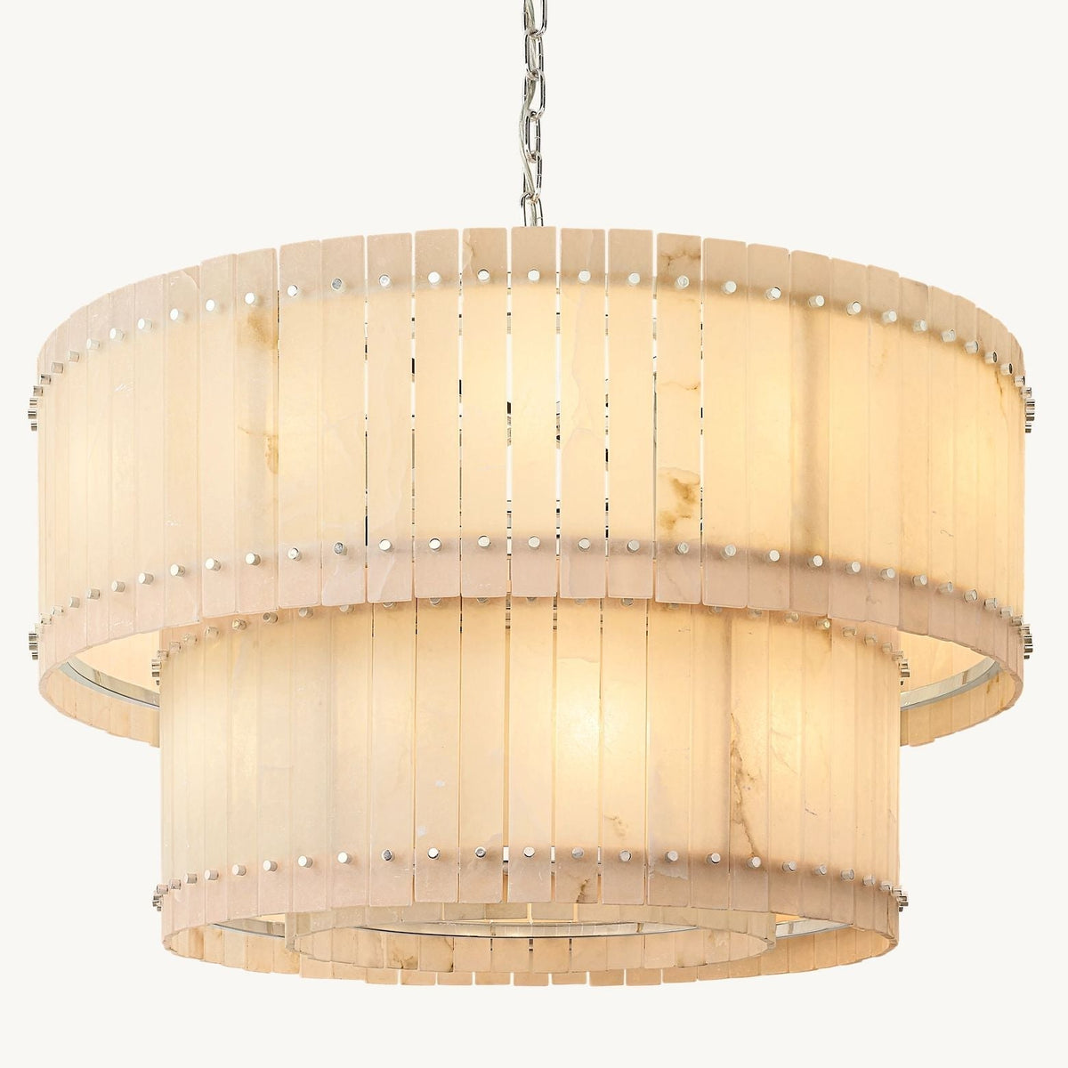 Sanrico Alabaster Tiered Round Chandelier 48"