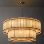Sanrico Alabaster Tiered Round Chandelier 60"