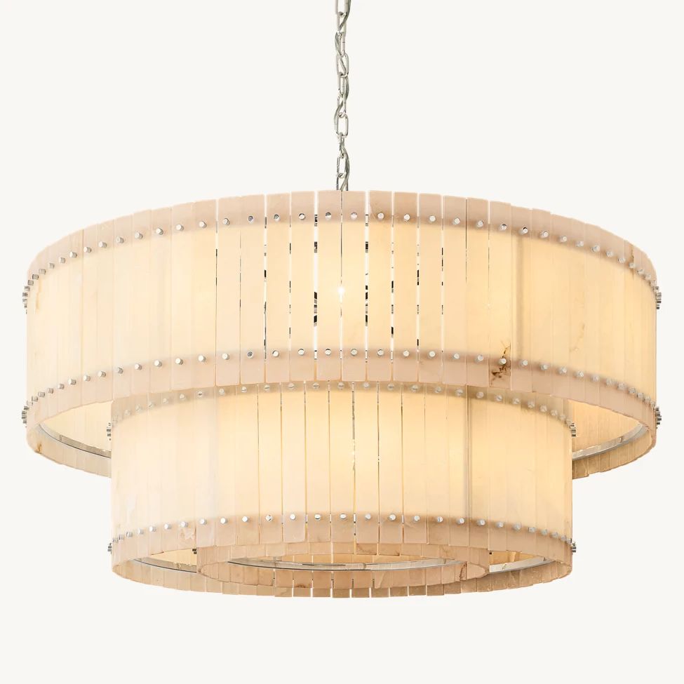 Sanrico Alabaster Tiered Round Chandelier 60"