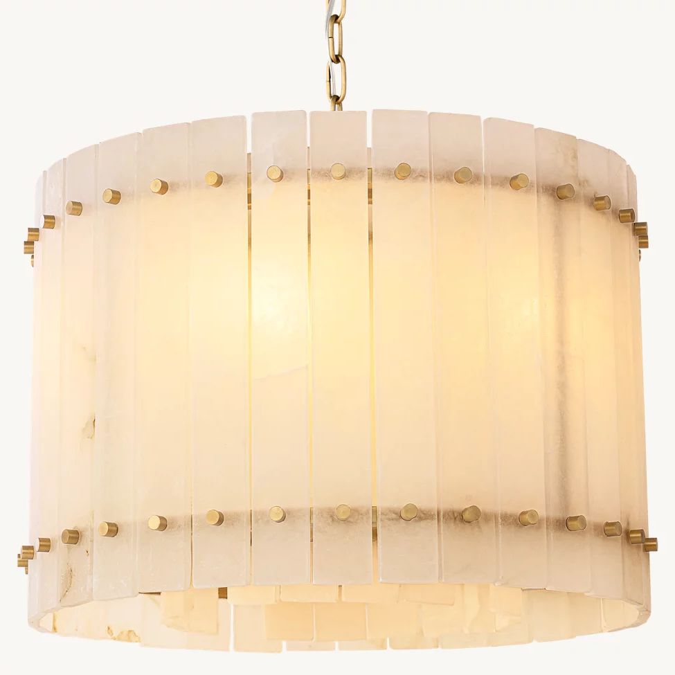 Sanrico Alabaster Round Chandelier 22"