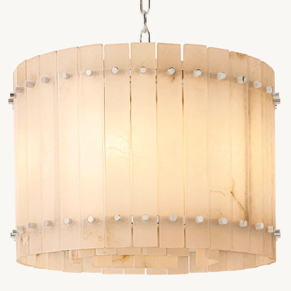 Sanrico Alabaster Round Chandelier 22"