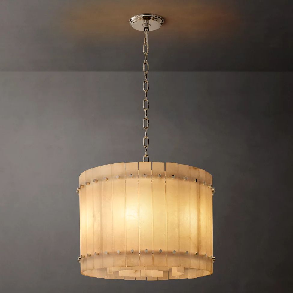 Sanrico Alabaster Round Chandelier 22"