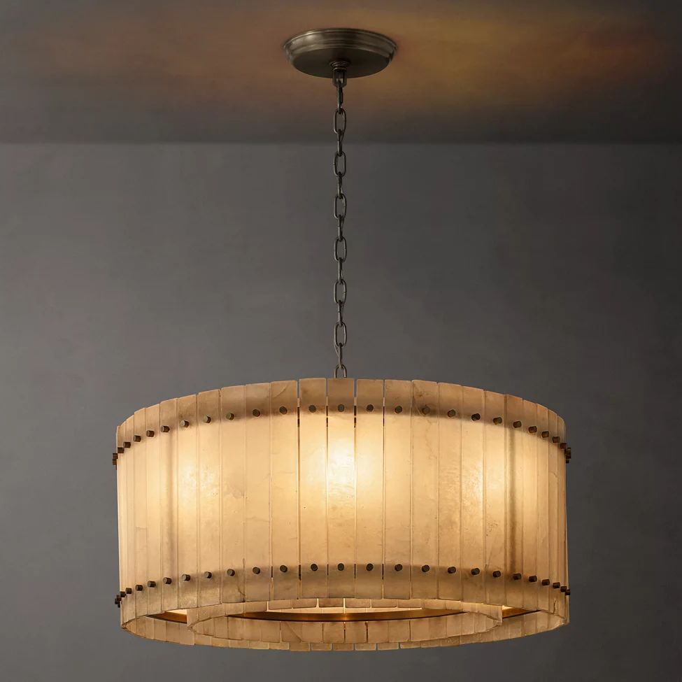 Sanrico Alabaster Round Chandelier 37"