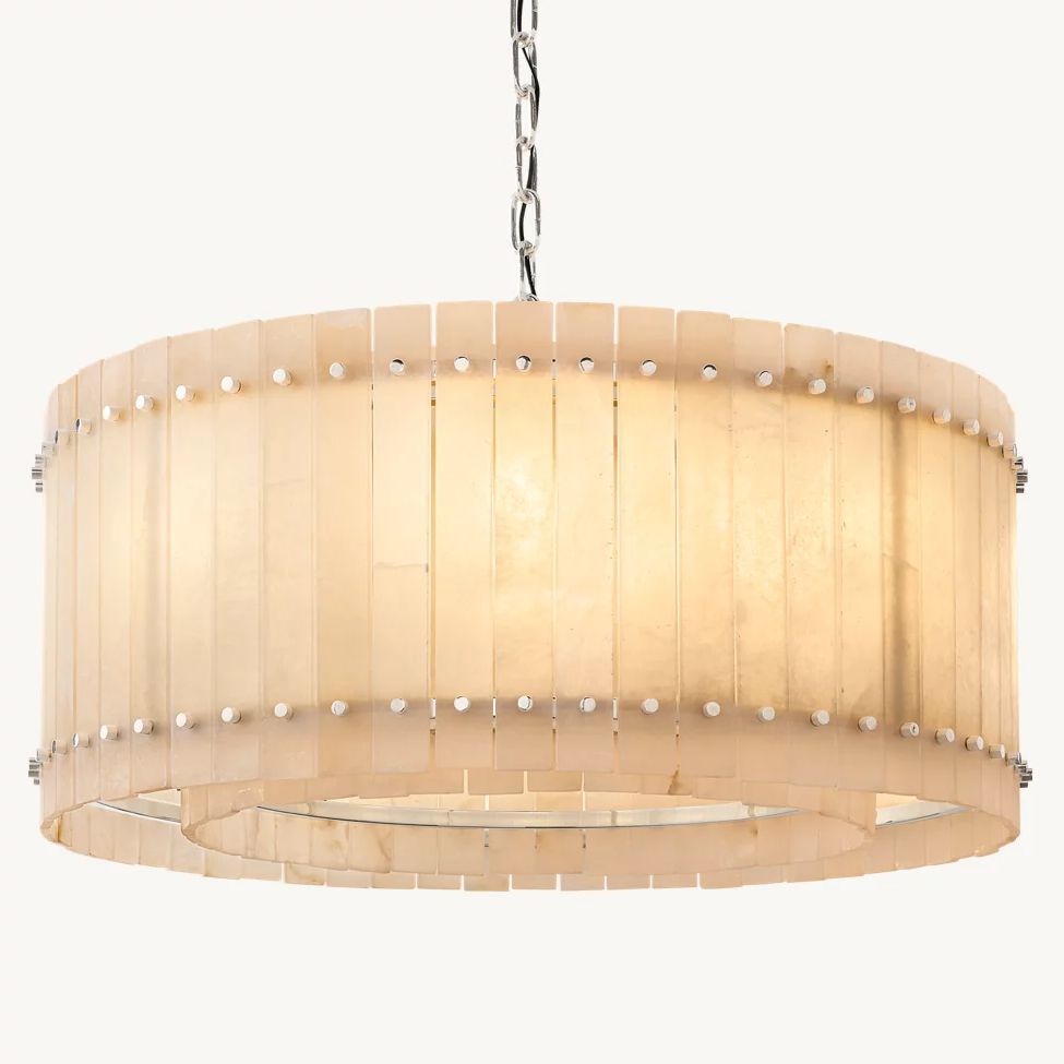 Sanrico Alabaster Round Chandelier 37"