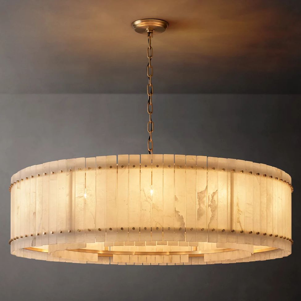 Sanrico Alabaster Round Chandelier 60"