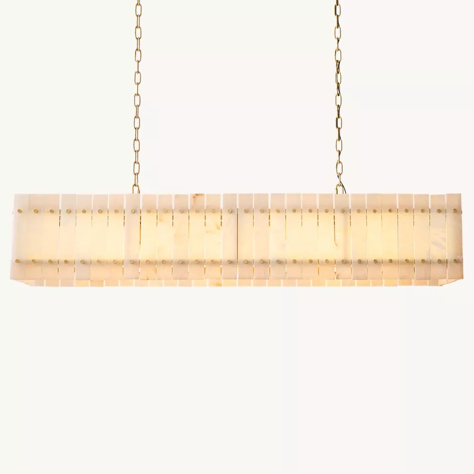 Sanrico Alabaster Linear Chandelier 54"