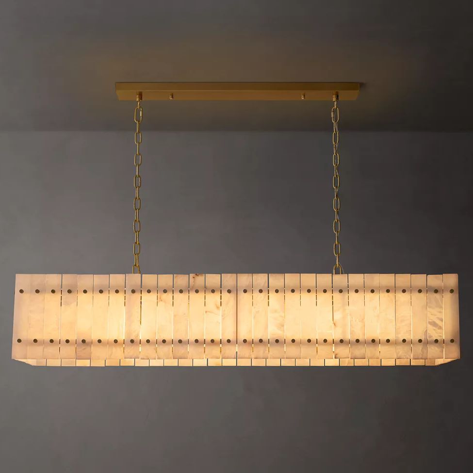 Sanrico Alabaster Linear Chandelier 54"