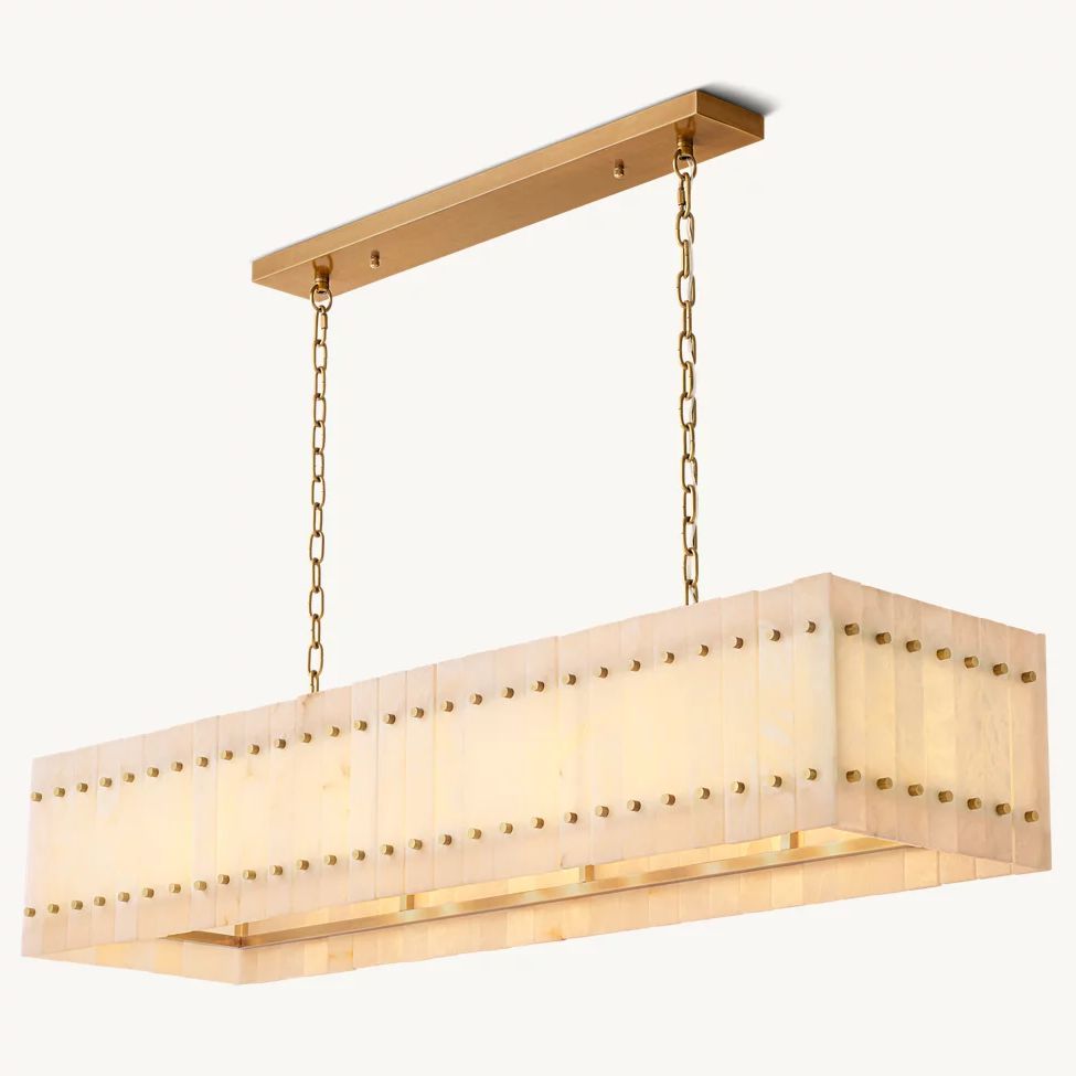 Sanrico Alabaster Linear Chandelier 54"