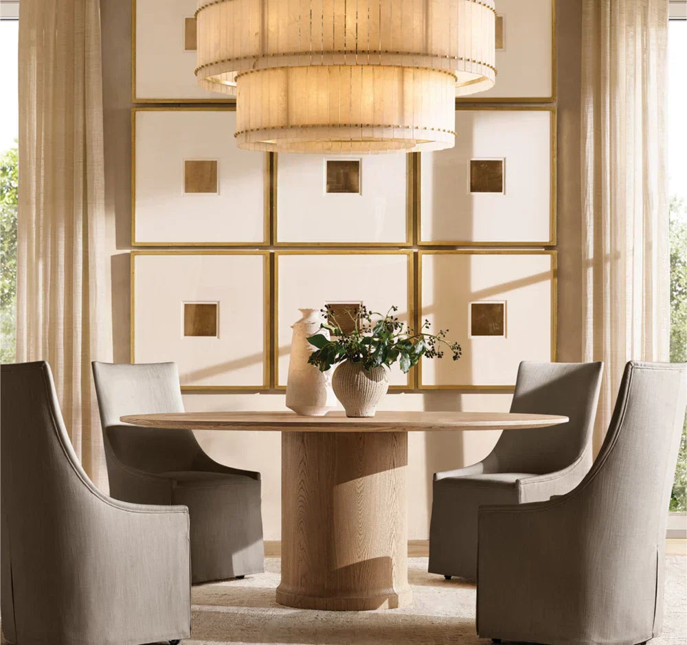 Sanrico Alabaster Tiered Round Chandelier 22"