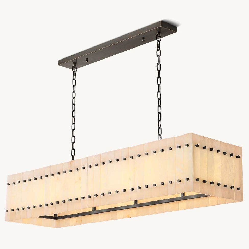 Sanrico Alabaster Linear Chandelier 54"