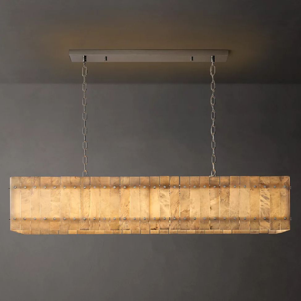 Sanrico Alabaster Linear Chandelier 54"